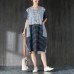 Elegant pure cotton dresses oversized Large Pockets Stripe Cotton Thin Summer Women Dress